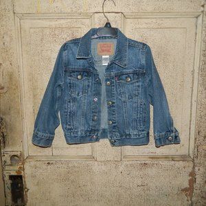 Boys Levi Strauss Snap Front Jean Jacket Size 5 (I-58)